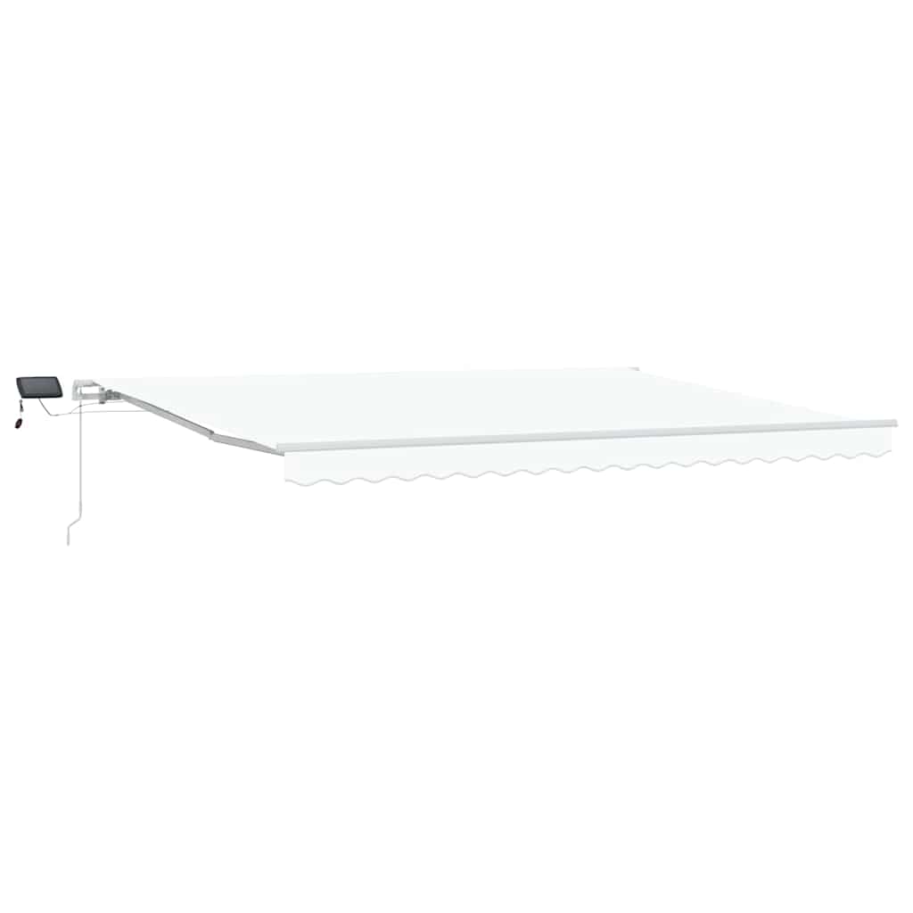 vidaXL Αναδιπλούμενη τέντα Λευκό 450 x 350 εκ Ύφασμα και αλουμίνιο