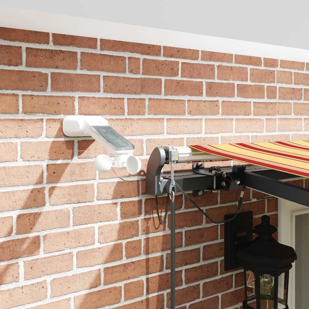 vidaXL Ανασυρόμενη τέντα με LED Κίτρινη και Πορτοκαλί 500x300 εκ