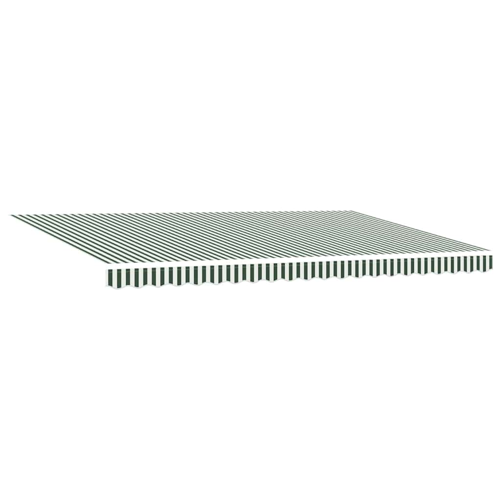 vidaXL Αναδιπλούμενη τέντα Πράσινο και Λευκό 500 x 300 εκ