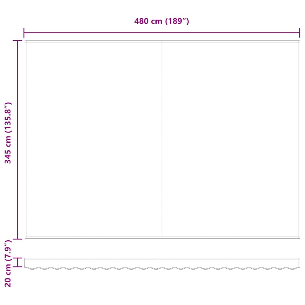 vidaXL Αντιανεμικό κίτρινο και πορτοκαλί 500 x 350 εκ ύφασμα