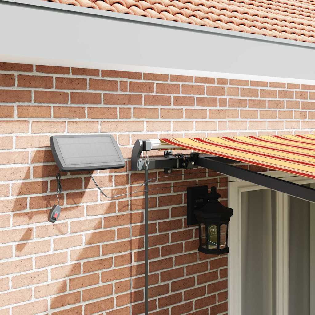 vidaXL Ανασυρόμενη τέντα με LED κίτρινη και πορτοκαλί 500x350 εκ.