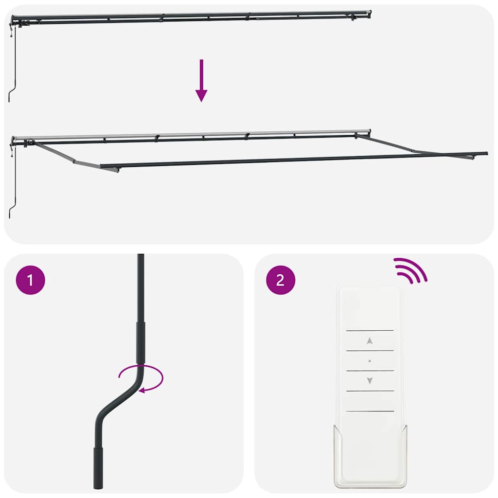 vidaXL Αυτόματη Ανασυρόμενη Τέντα Κίτρινη και Πορτοκαλί 600x300 εκ.