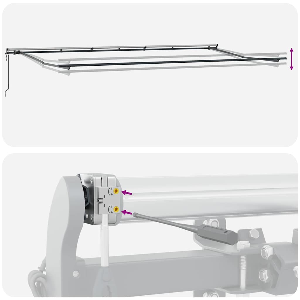 vidaXL Αυτόματη Ανασυρόμενη Τέντα με Ριγέ Σχέδιο 600x300 εκ.