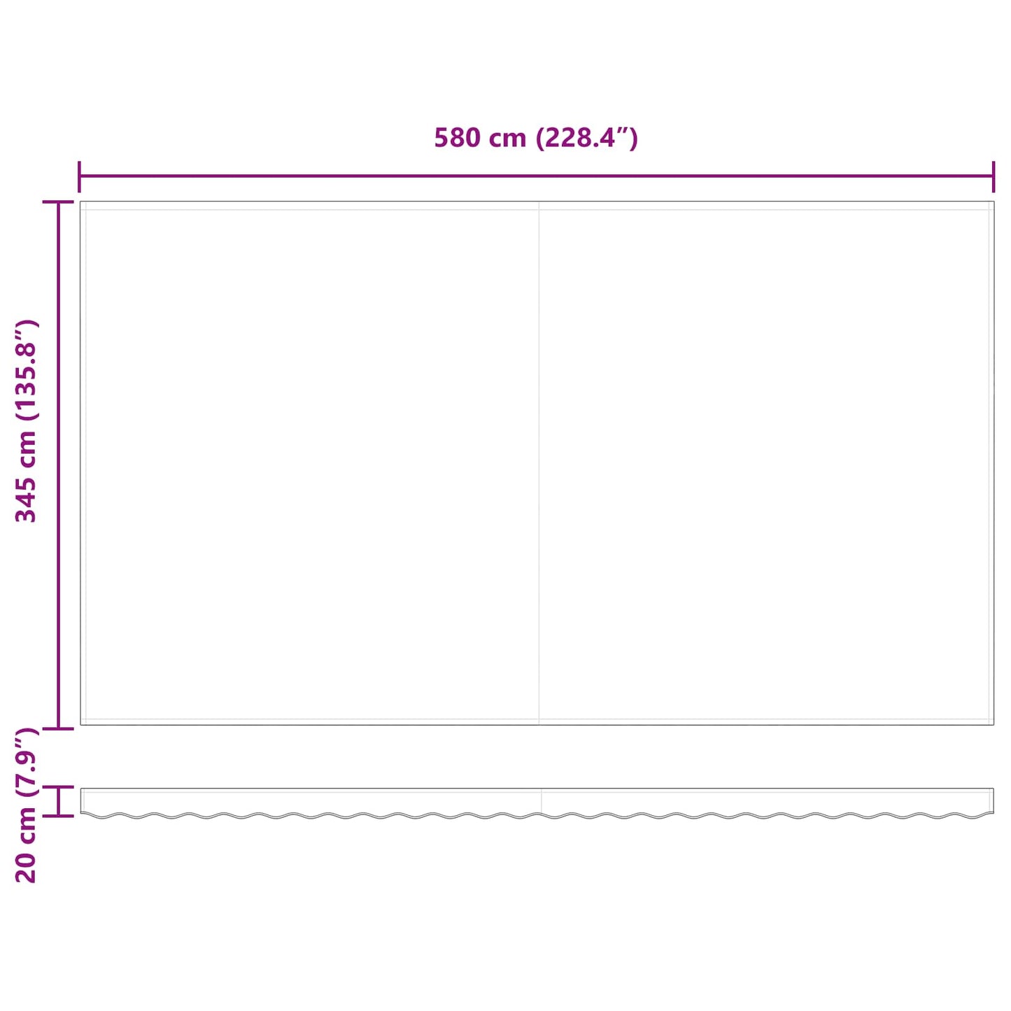 vidaXL Σκηνίτσα Αναδιπλούμενη Πολύχρωμο 600 x 350 εκ