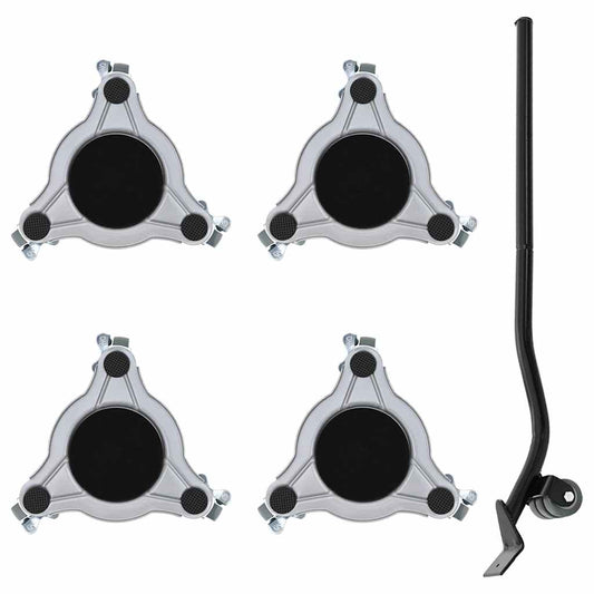 vidaXL Ρόλοι Επίπλων 4 τεμ. με Ανυψωτικό 19x17,5x6 εκ. Ατσάλι 1000 κιλά