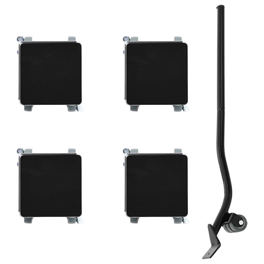 vidaXL Ρόλοι Επίπλων 4 τεμ. με Ανυψωτικό 13,5x13,5x6 εκ. Ατσάλι 1300 κιλά