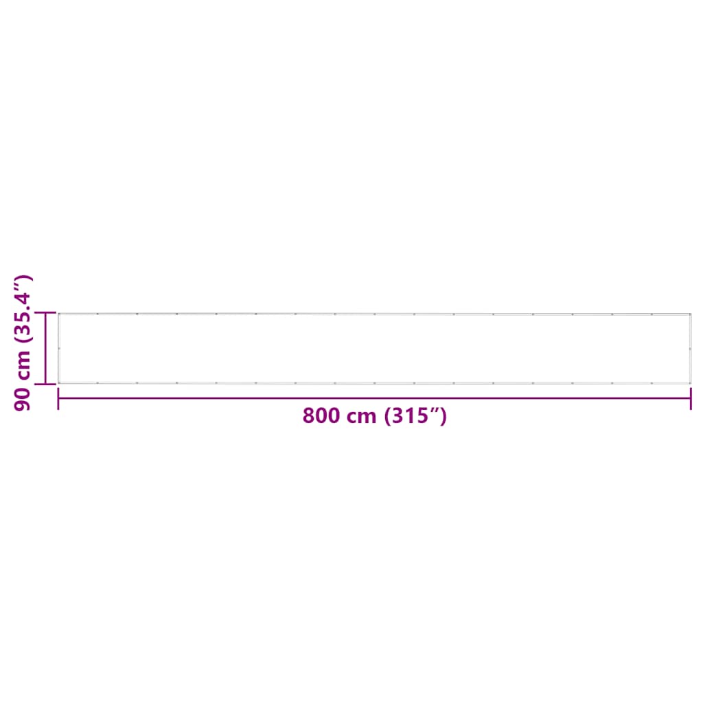 vidaXL Σήτα Μπαλκονιού Κίτρινη και Λευκή Ριγέ 90 x 800 εκ.