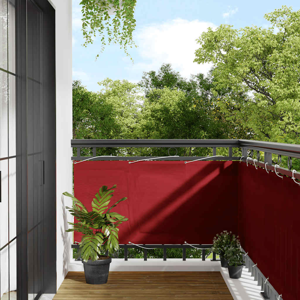 vidaXL Σήτα Μπαλκονιού Κόκκινη 75x700 εκ. 100% Πολυεστέρας Oxford