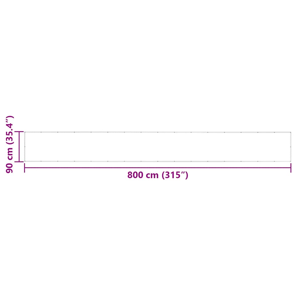 vidaXL Σήτα Μπαλκονιού Πορτοκαλί 90x800 εκ. 100% Πολυεστέρας Oxford