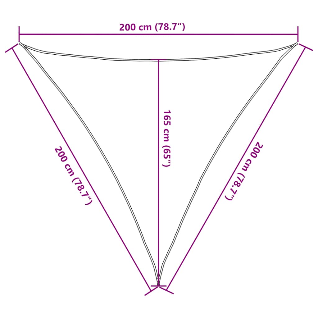 vidaXL Σκίαστρο για Πανί Καφέ 2x2x2 μ. 100% Πολυεστέρας Oxford
