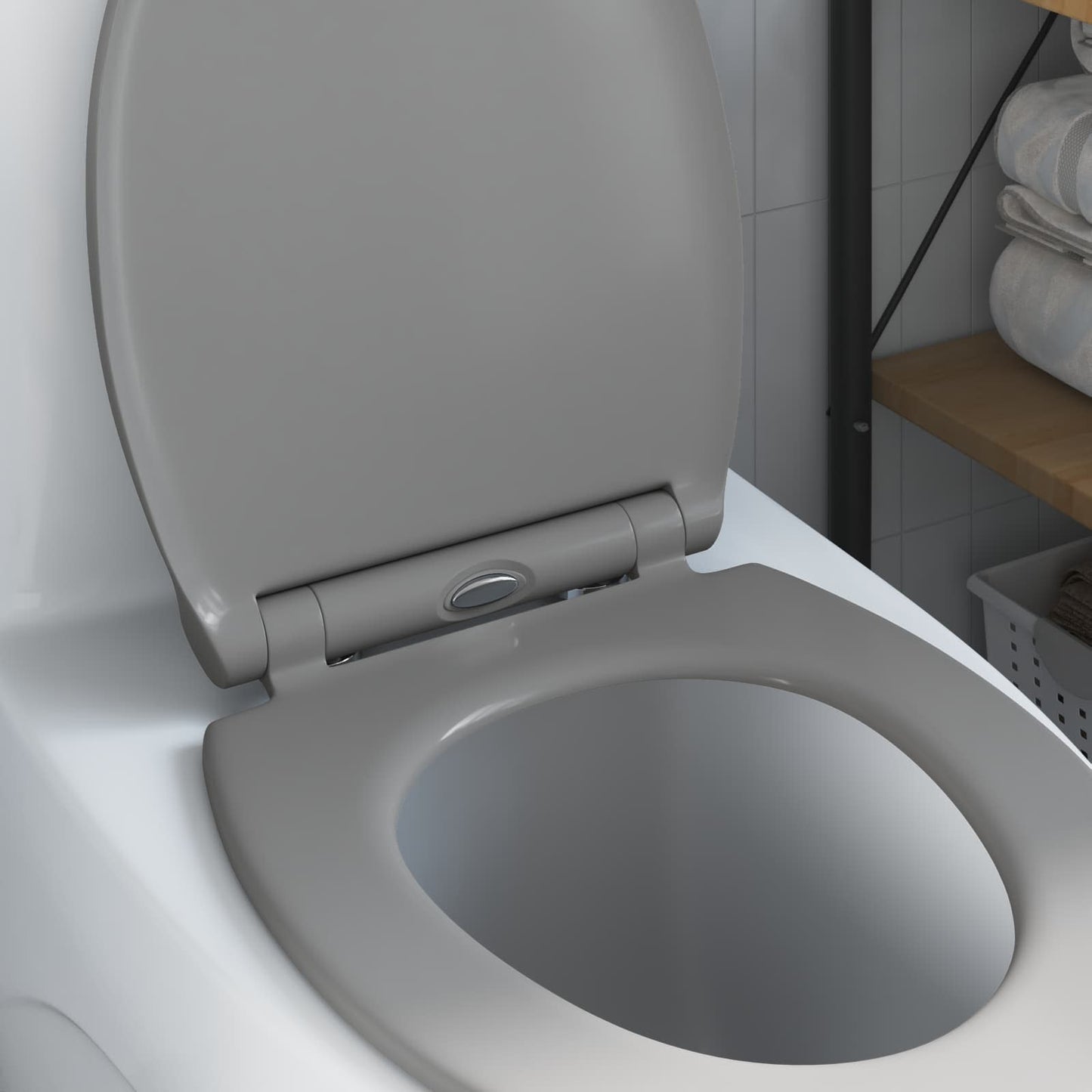 vidaXL Λεκάνη Γκρι 47 x 37,5 x 3,8 εκ Δυροπλάστ
