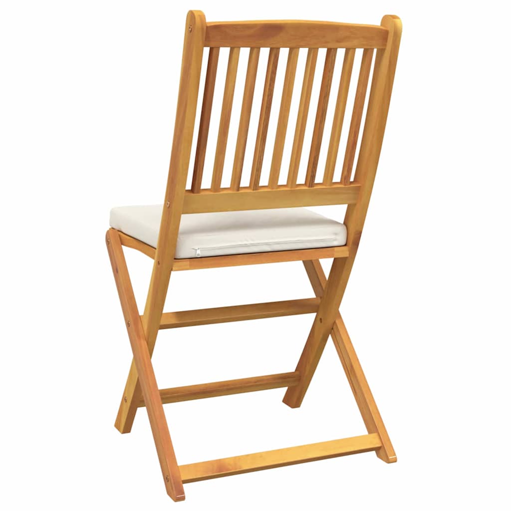 vidaXL Πτυσσόμενη Καρέκλα με μαξιλάρι 6 pcs Λευκό 49 x 57.5 x 92εκ