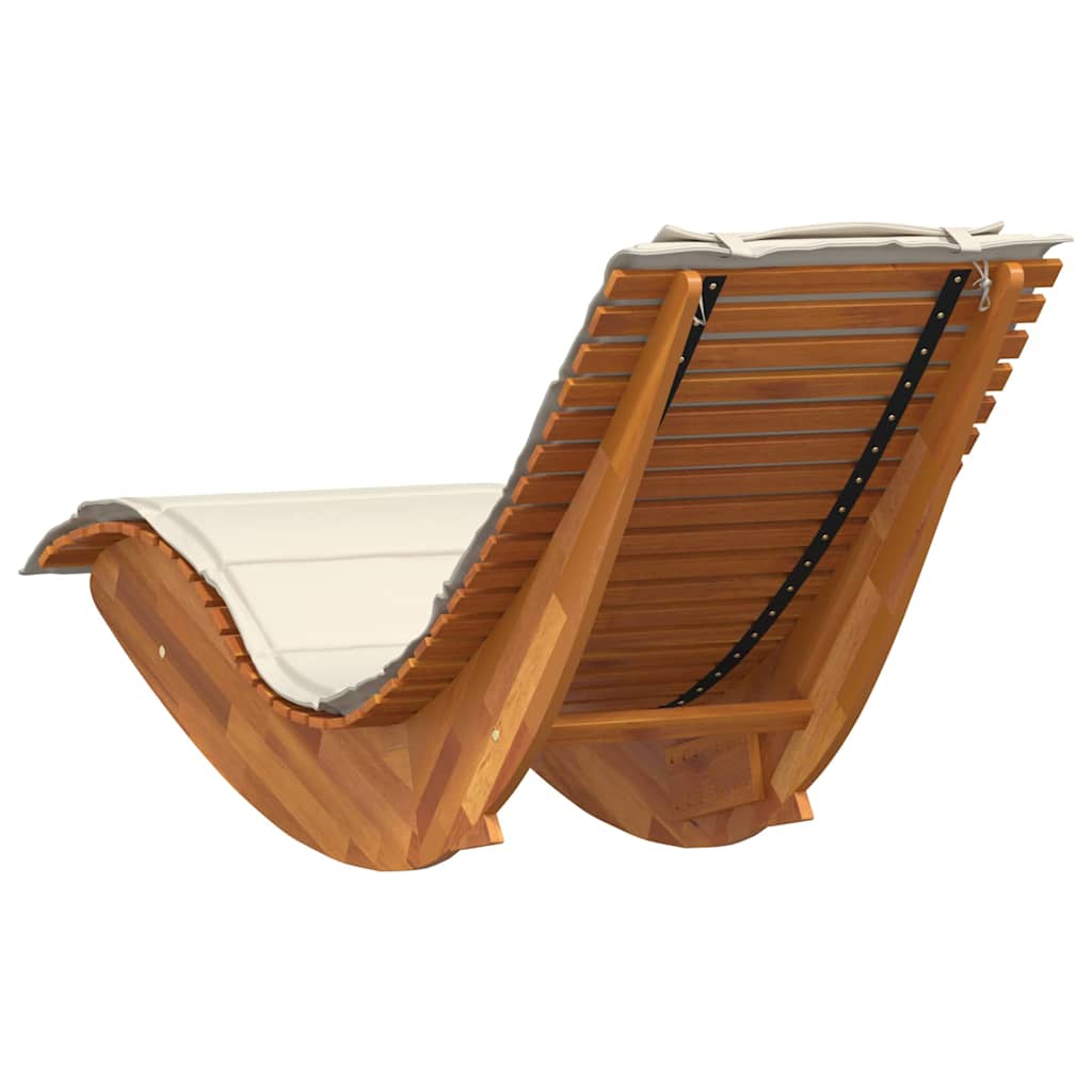vidaXL Ξαπλώστρα 2 τμχ. Στερεό Ξύλο Ακακίας Καφέ