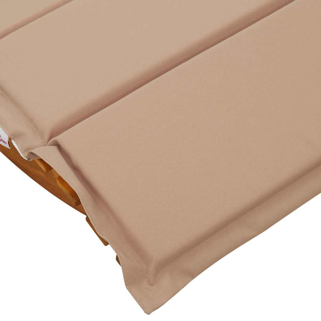 vidaXL Ξαπλώστρα με μαξιλάρι 2-πρόσωπο 2 pcs Καφέ Στερεό Ξύλο Ακακίας
