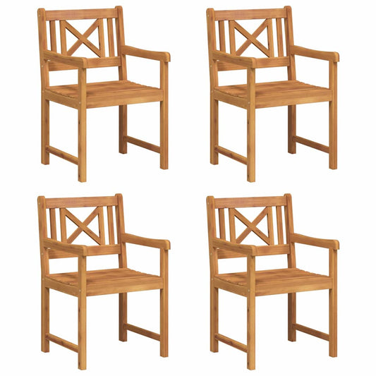 vidaXL Καρέκλα Κήπου 4 pcs Καφέ 56 x 56 x 90 εκ. Μασίφ ξύλο ακακίας