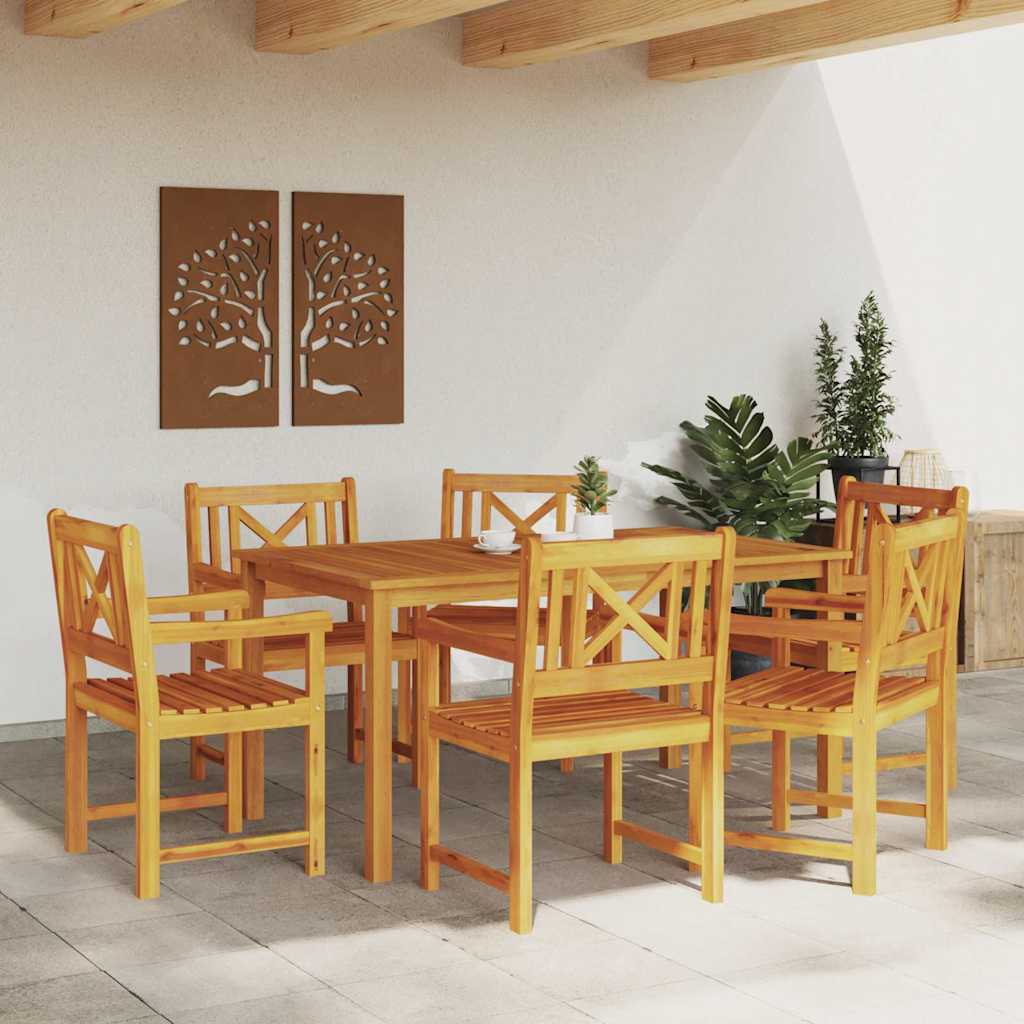 vidaXL Καρέκλα Κήπου 6 pcs Καφέ 56 x 56 x 90 εκ. Μασίφ ξύλο ακακίας