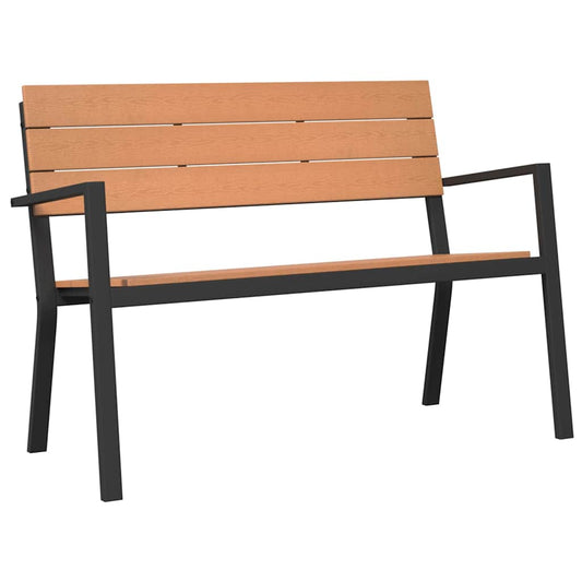 vidaXL Παγκάκι κήπου Καφέ 118 x 54 x 77 εκ. Ατσάλι