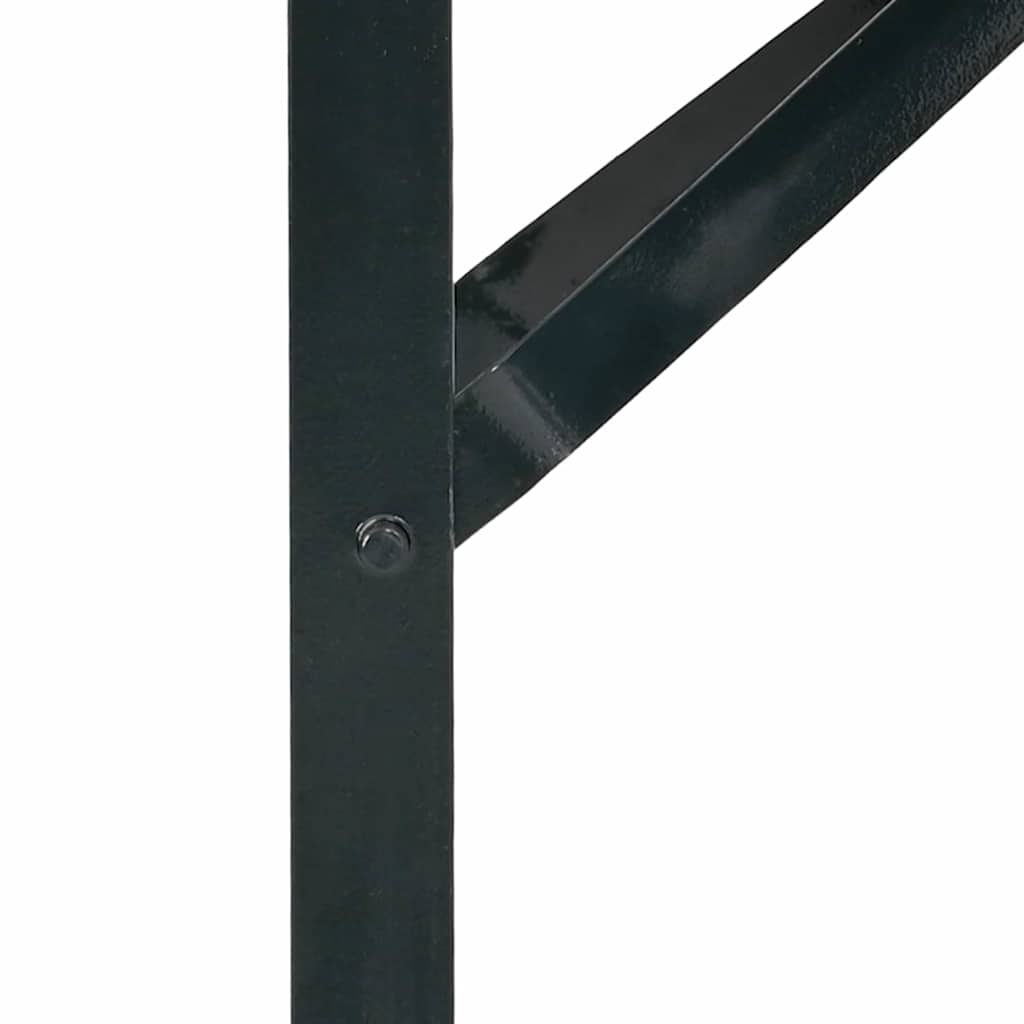 vidaXL Πόδι Τραπέζι Μπύρας 2 pcs Μαύρο 39 x 3 x 75 εκ