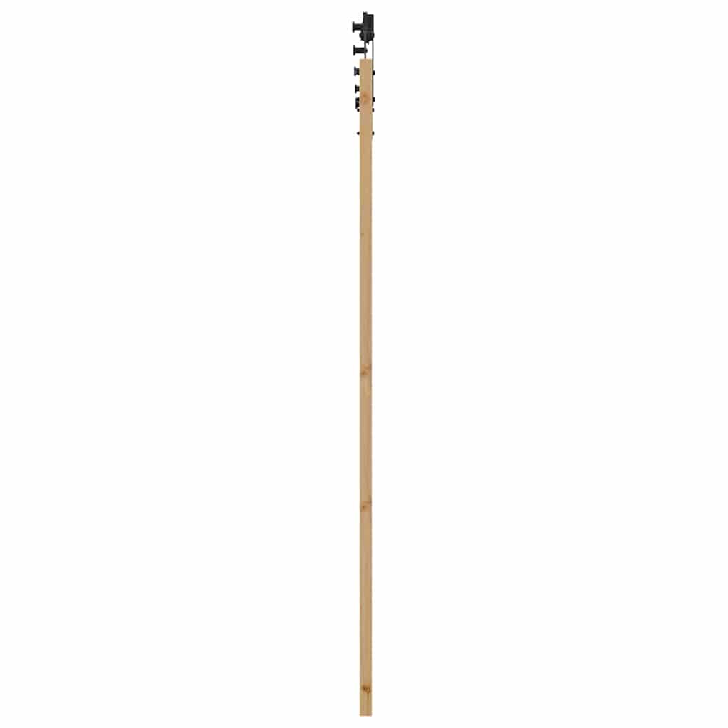 vidaXL Συρόμενη Πόρτα ORKDAL Φυσικό και Μαύρο 93 x 202 cm