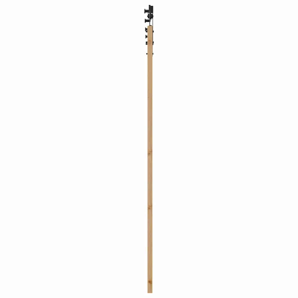 vidaXL Συρόμενη Πόρτα ORKDAL Φυσικό και Μαύρο 93 x 202 cm