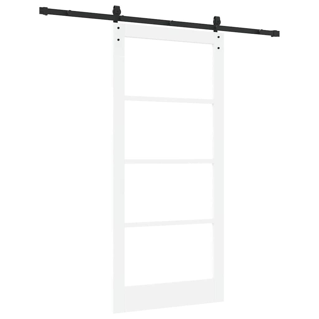 vidaXL Συρόμενη Πόρτα ORKDAL Λευκό και Μαύρο 93 x 202 cm