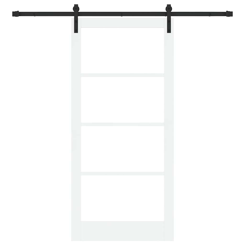 vidaXL Συρόμενη Πόρτα ORKDAL Λευκό και Μαύρο 93 x 202 cm