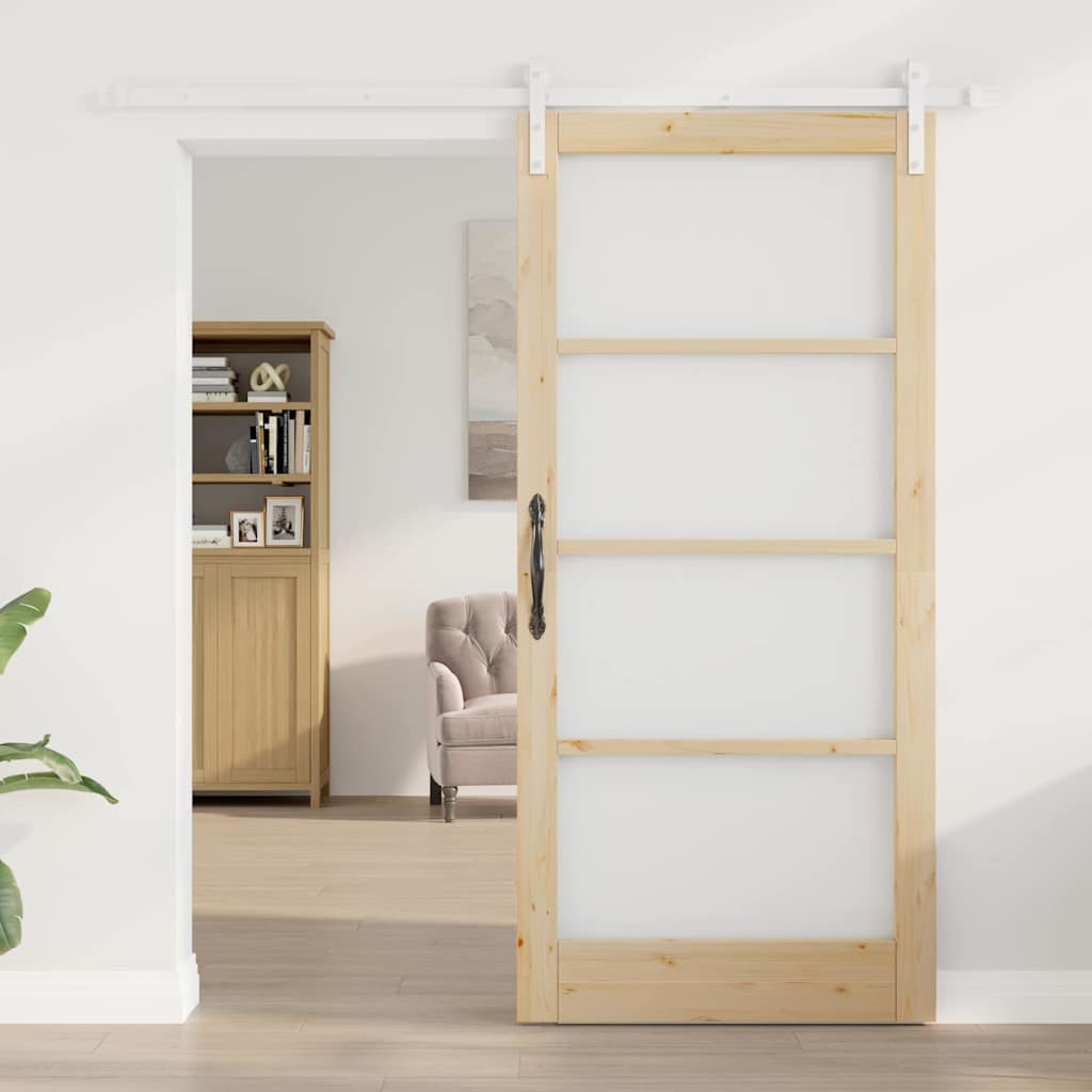 vidaXL Συρόμενη Πόρτα ORKDAL Φυσικό 93 x 202 cm