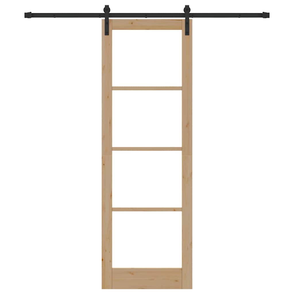 vidaXL Συρόμενη Πόρτα Άλλο ORKDAL Καφέ 78 x 232 cm Ξύλο και μέταλλο