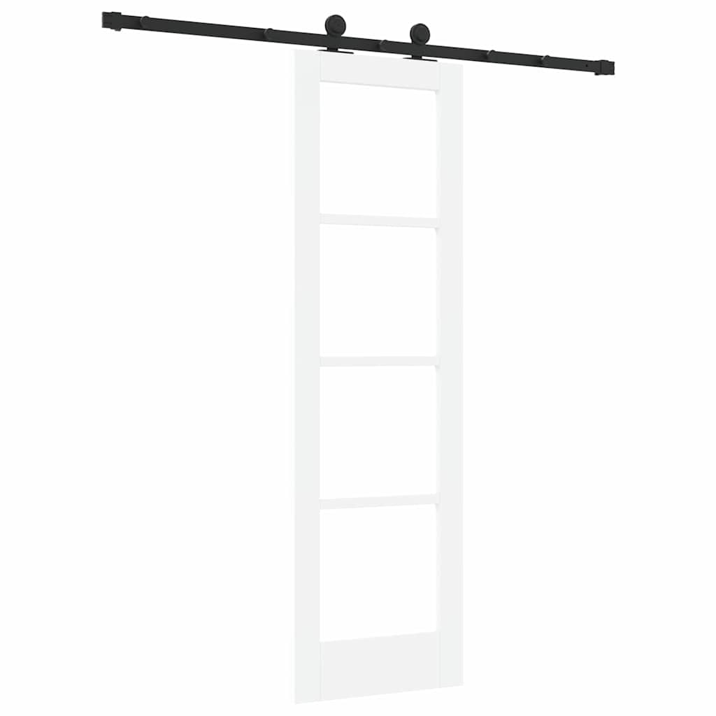 vidaXL Συρόμενη Πόρτα ORKDAL 61 x 198,5 εκ. Λευκό και Μαύρο