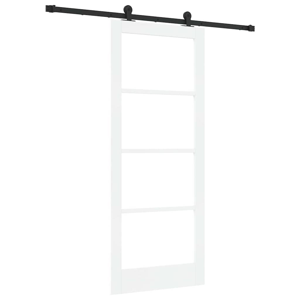 vidaXL Συρόμενη Πόρτα ORKDAL 83 x 202 εκ. Μασίφ ξύλο πεύκου και γυαλί