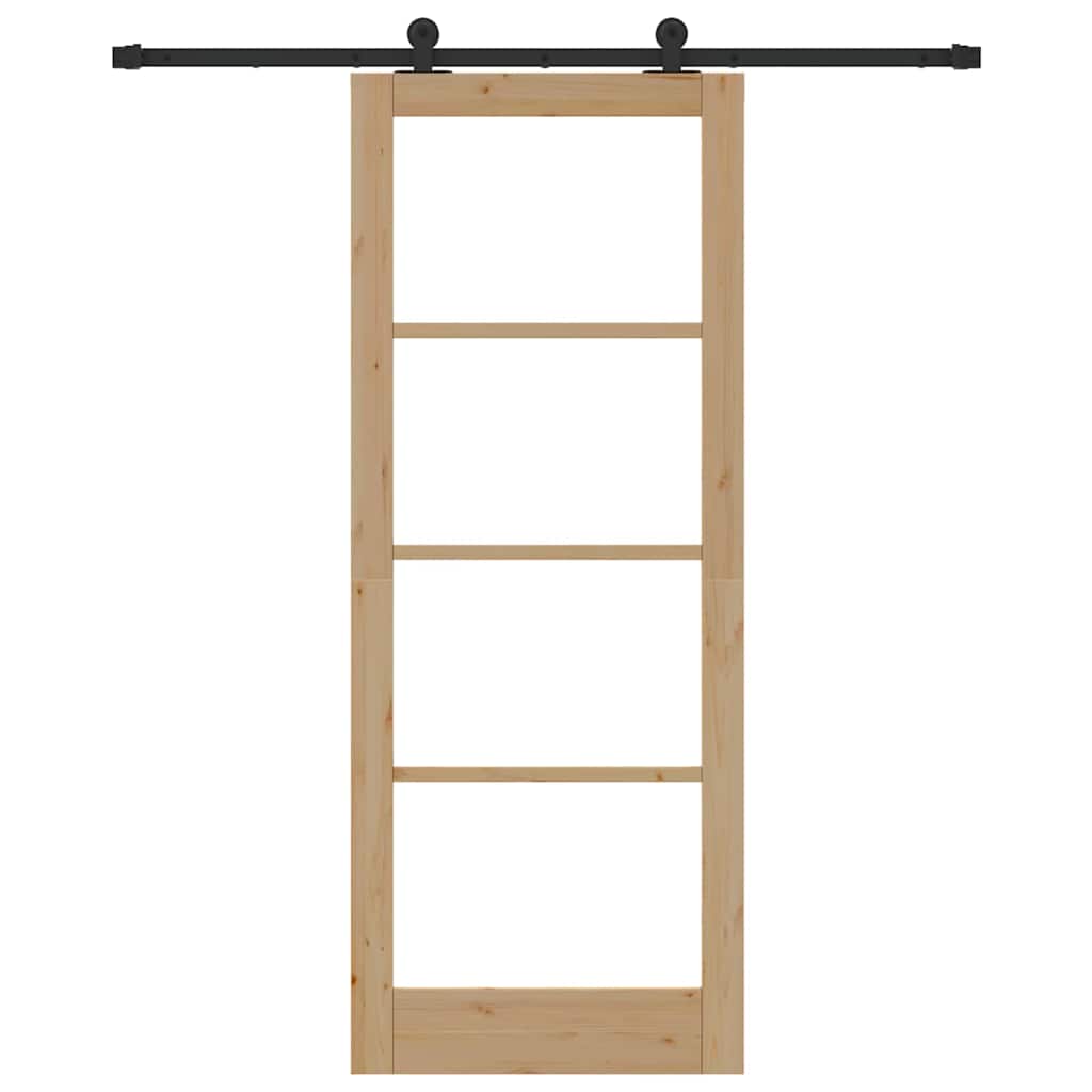 vidaXL Συρόμενη Πόρτα ORKDAL Καφέ 83 x 211 εκ. Ξύλο και μέταλλο