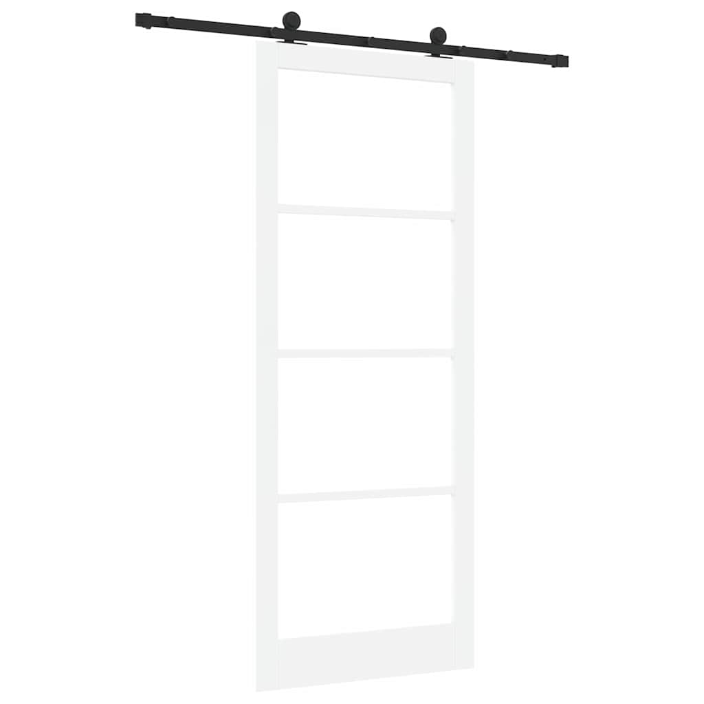 vidaXL Συρόμενη Πόρτα ORKDAL 93 x 232 εκ. Μασίφ ξύλο πεύκου και γυαλί