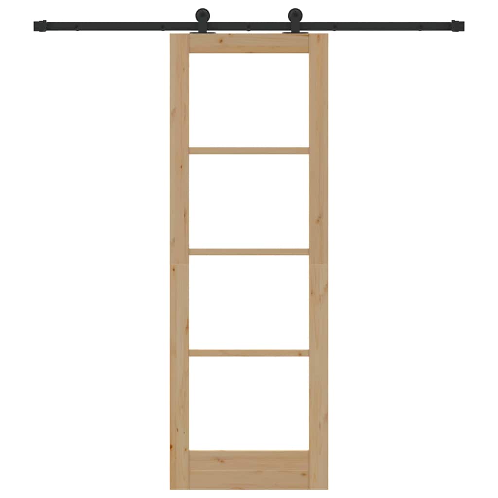 vidaXL Συρόμενη Πόρτα ORKDAL Καφέ 73.5 x 211 εκ Ξύλο και μέταλλο