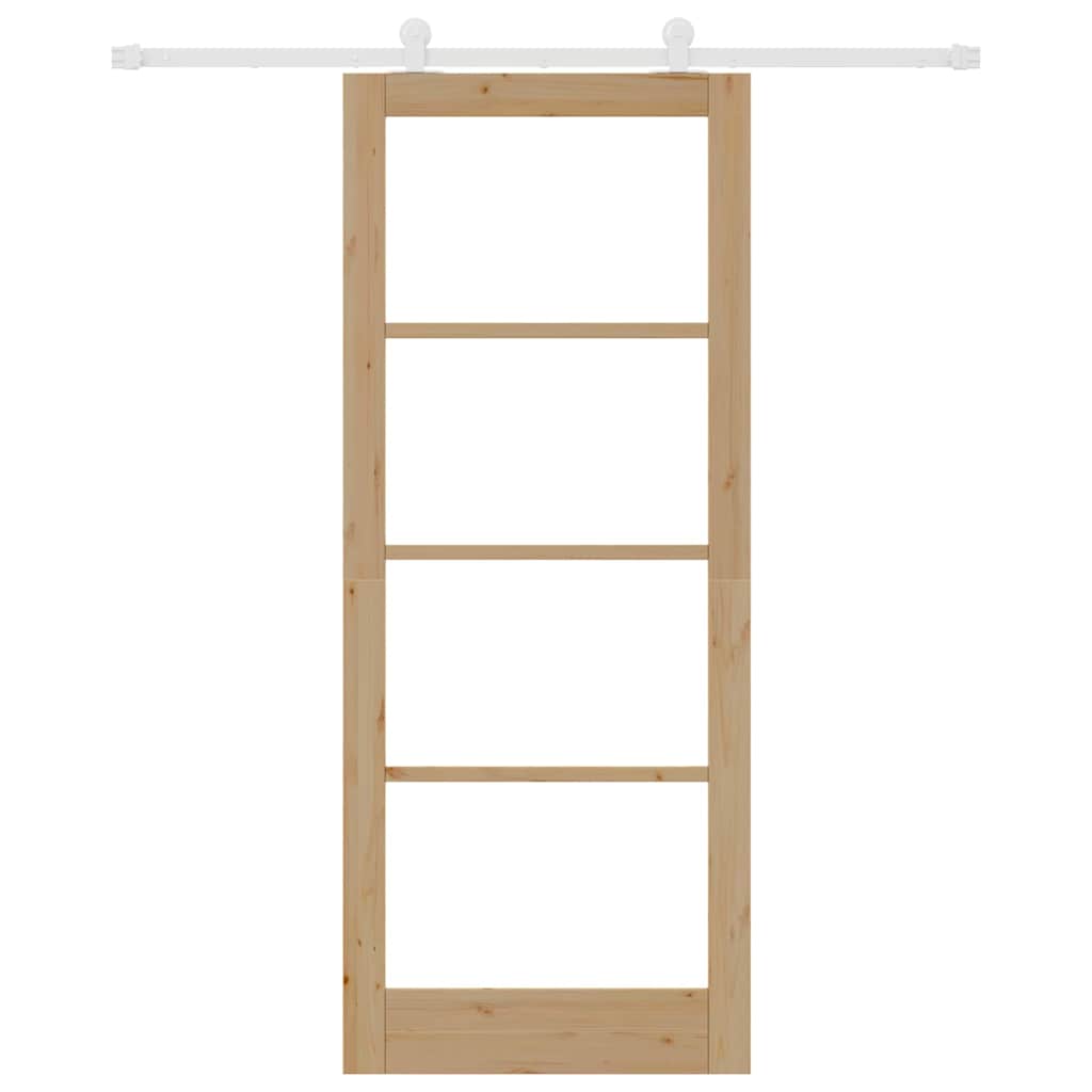 vidaXL Συρόμενη Πόρτα ORKDAL Καφέ 86 x 211 cm Ξύλο και μέταλλο