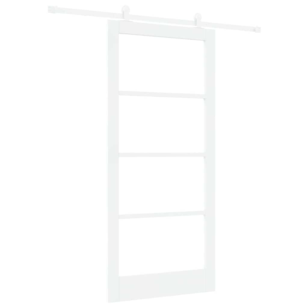 vidaXL Συρόμενη Πόρτα ORKDAL 93 x 202 cm Μασίφ ξύλο πεύκου και γυαλί