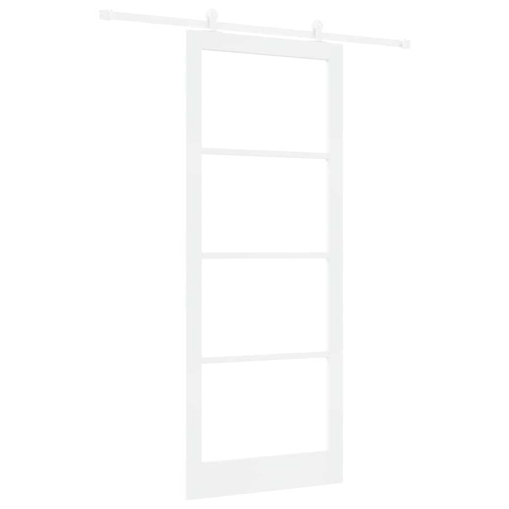 vidaXL Συρόμενη Πόρτα ORKDAL 93 x 232 εκ. Μασίφ ξύλο πεύκου και γυαλί