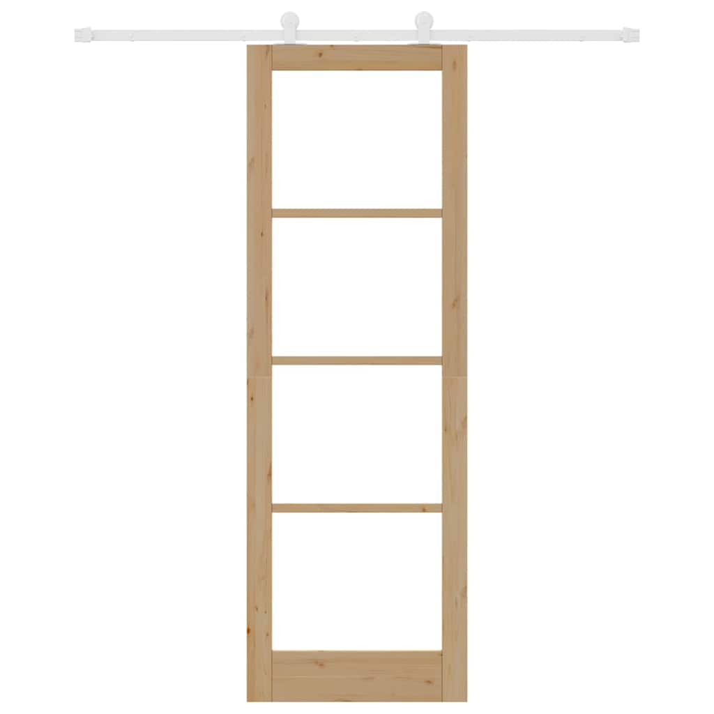 vidaXL Συρόμενη Πόρτα ORKDAL Καφέ 78 x 232 cm Ξύλο και μέταλλο