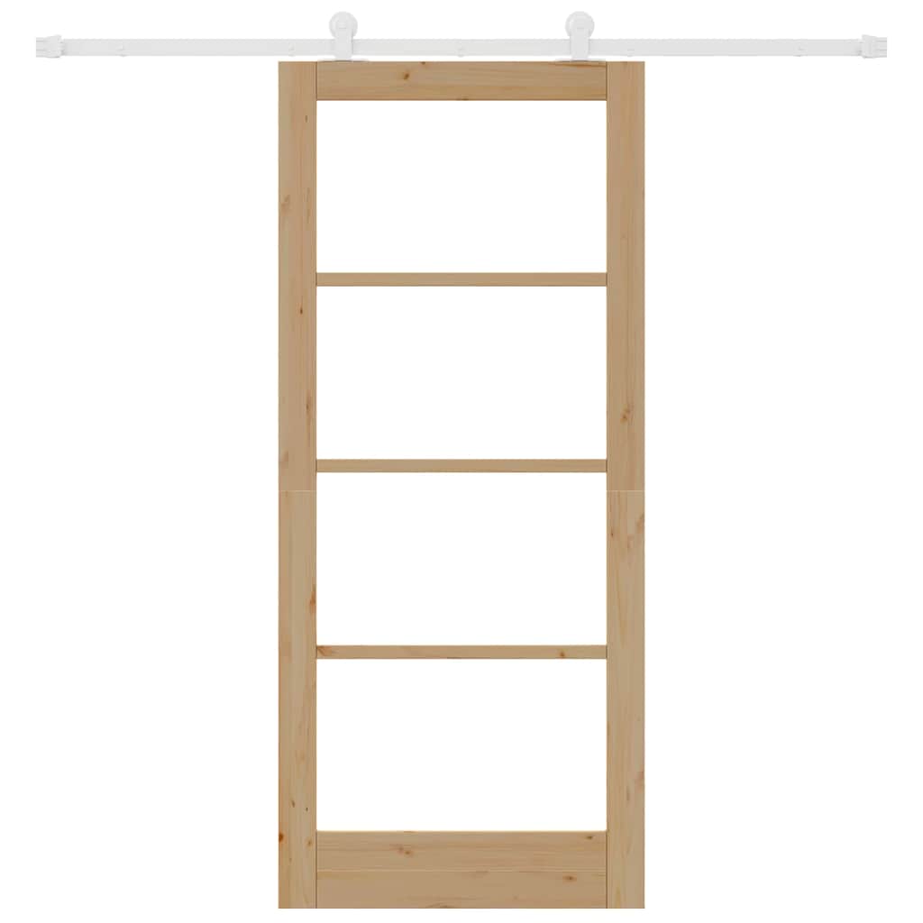 vidaXL Συρόμενη Πόρτα ORKDAL Καφέ 86 x 198.5 cm Ξύλο και μέταλλο