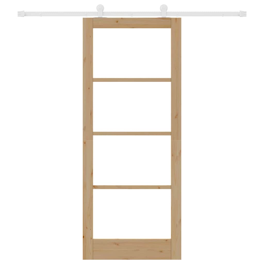 vidaXL Συρόμενη Πόρτα ORKDAL Καφέ 86 x 211 cm Ξύλο και μέταλλο