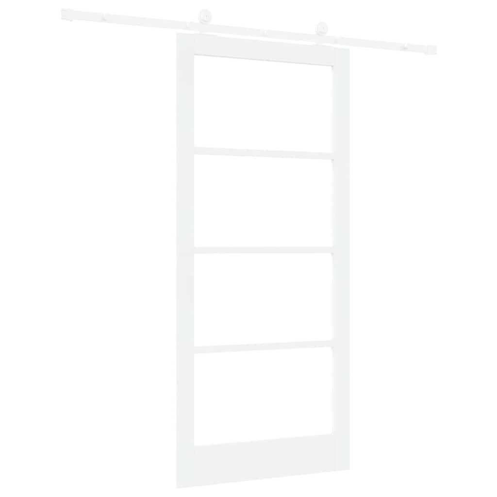vidaXL Συρόμενη Πόρτα ORKDAL 93 x 202 cm Μασίφ ξύλο πεύκου και γυαλί