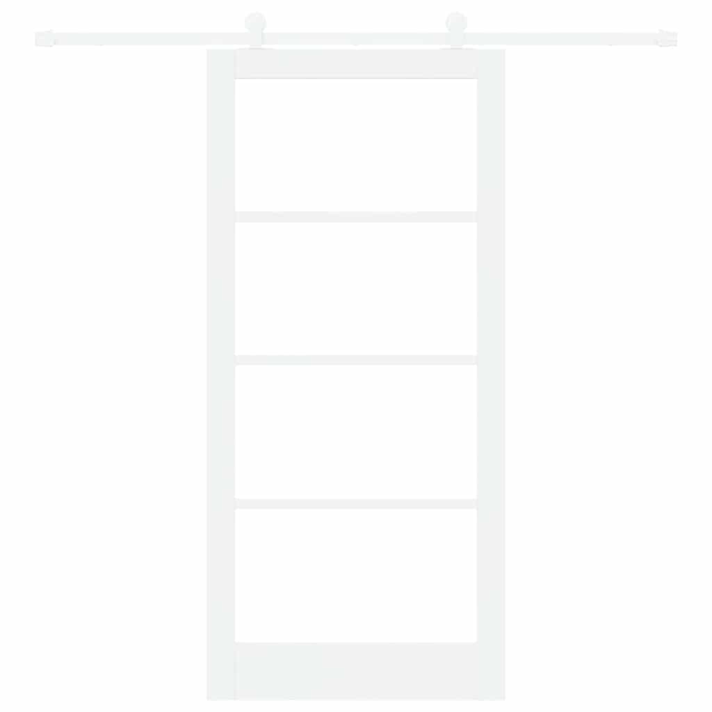 vidaXL Συρόμενη Πόρτα ORKDAL 93 x 202 cm Μασίφ ξύλο πεύκου και γυαλί