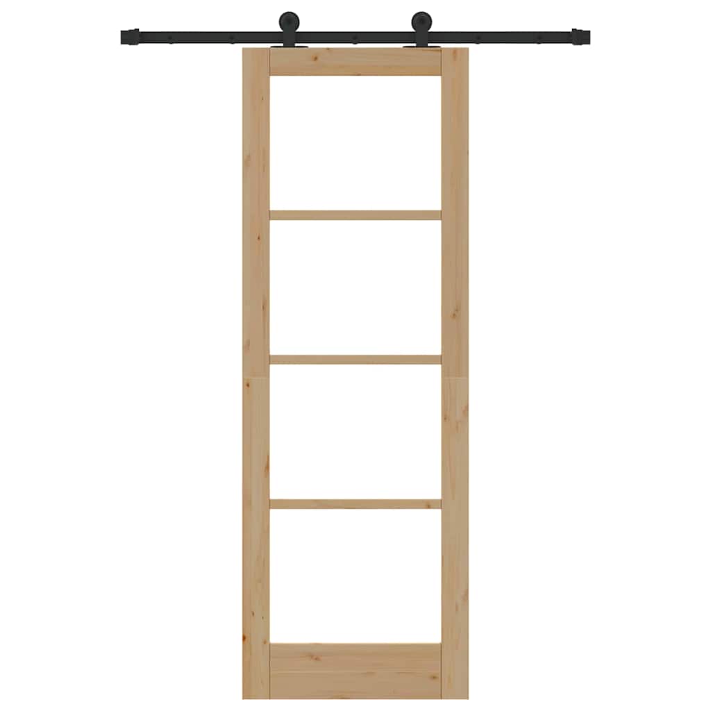 vidaXL Συρόμενη Πόρτα ORKDAL Καφέ 73.5 x 211 εκ Ξύλο και μέταλλο