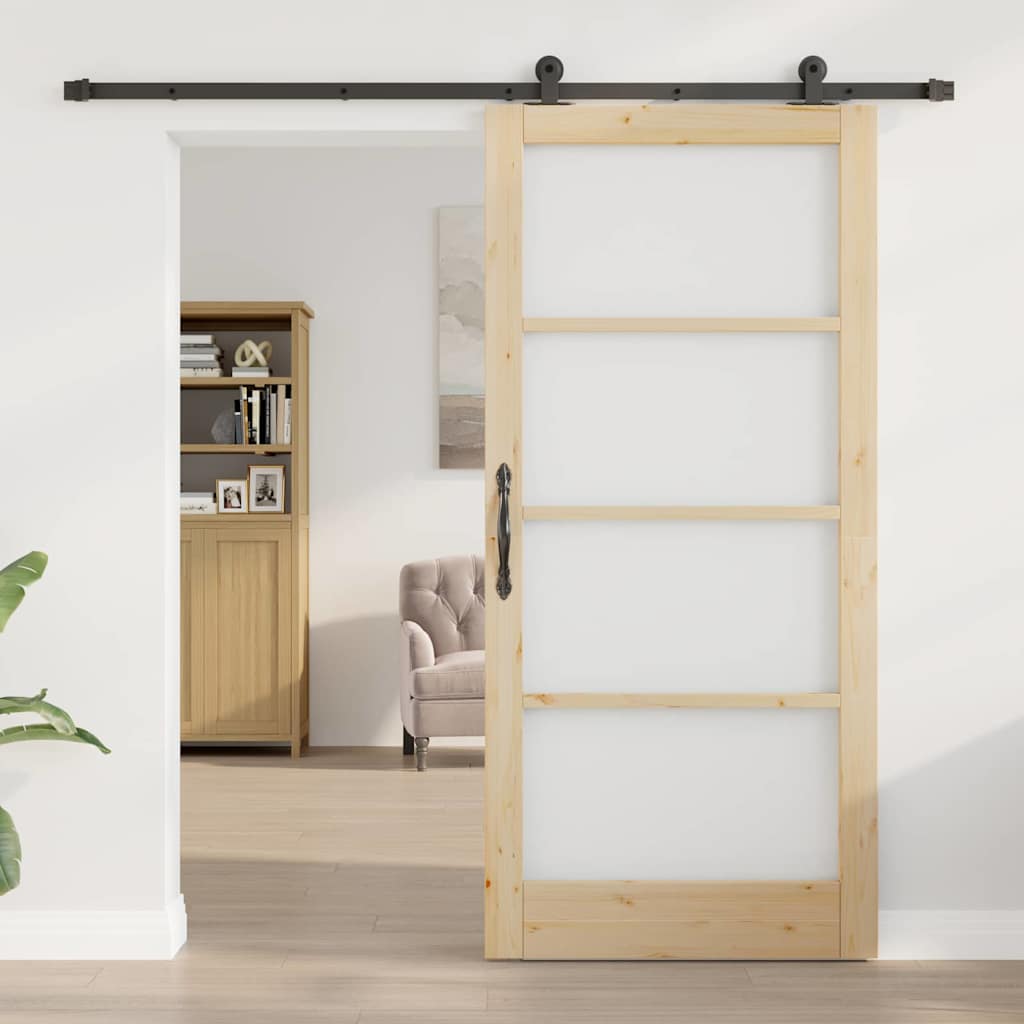 vidaXL Συρόμενη Πόρτα ORKDAL Φυσικό 93 x 202 cm
