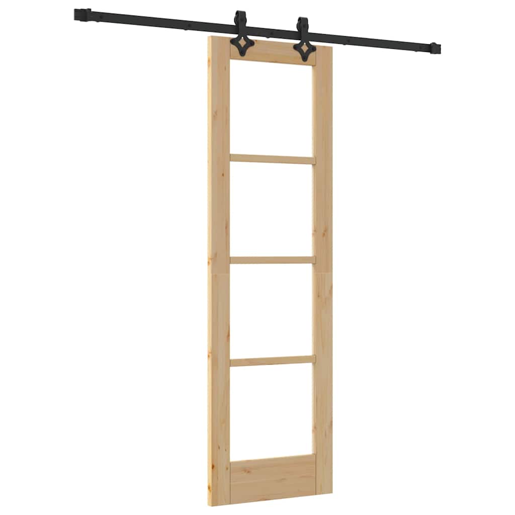 vidaXL Συρόμενη Πόρτα ORKDAL 61 x 198,5 εκ. Φυσικό και Μαύρο