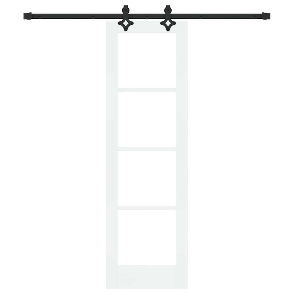 vidaXL Συρόμενη Πόρτα ORKDAL 61 x 198,5 εκ. Λευκό και Μαύρο