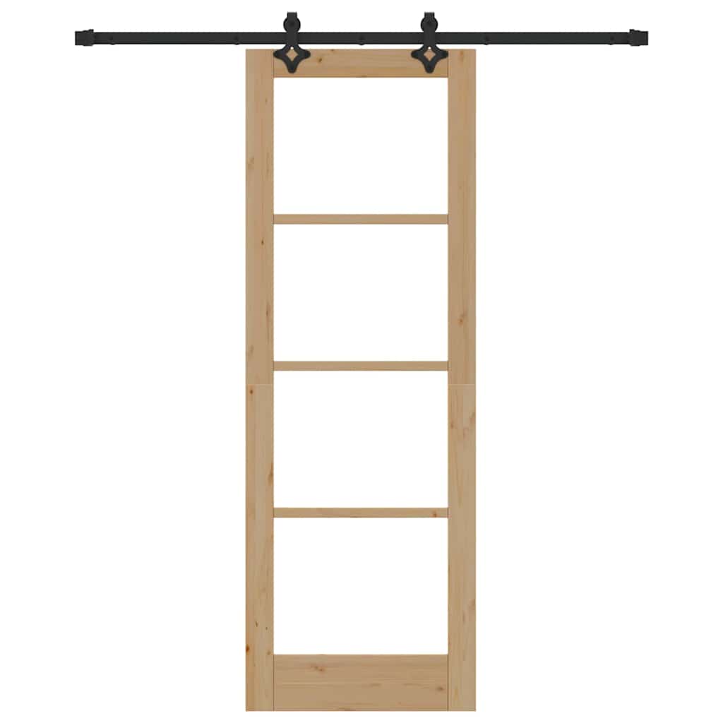 vidaXL Συρόμενη Πόρτα ORKDAL Καφέ 73.5 x 211 εκ Ξύλο και μέταλλο