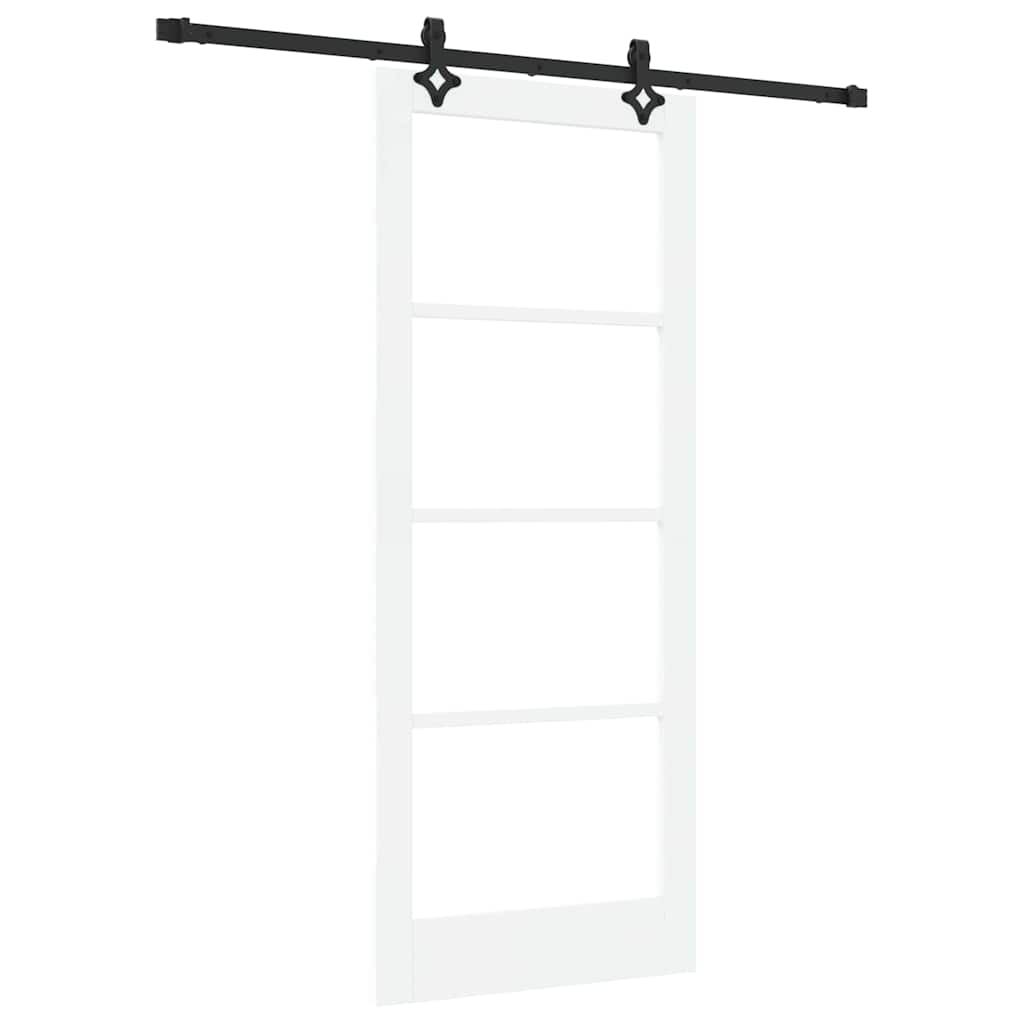 vidaXL Συρόμενη Πόρτα ORKDAL 83 x 202 εκ. Μασίφ ξύλο πεύκου και γυαλί
