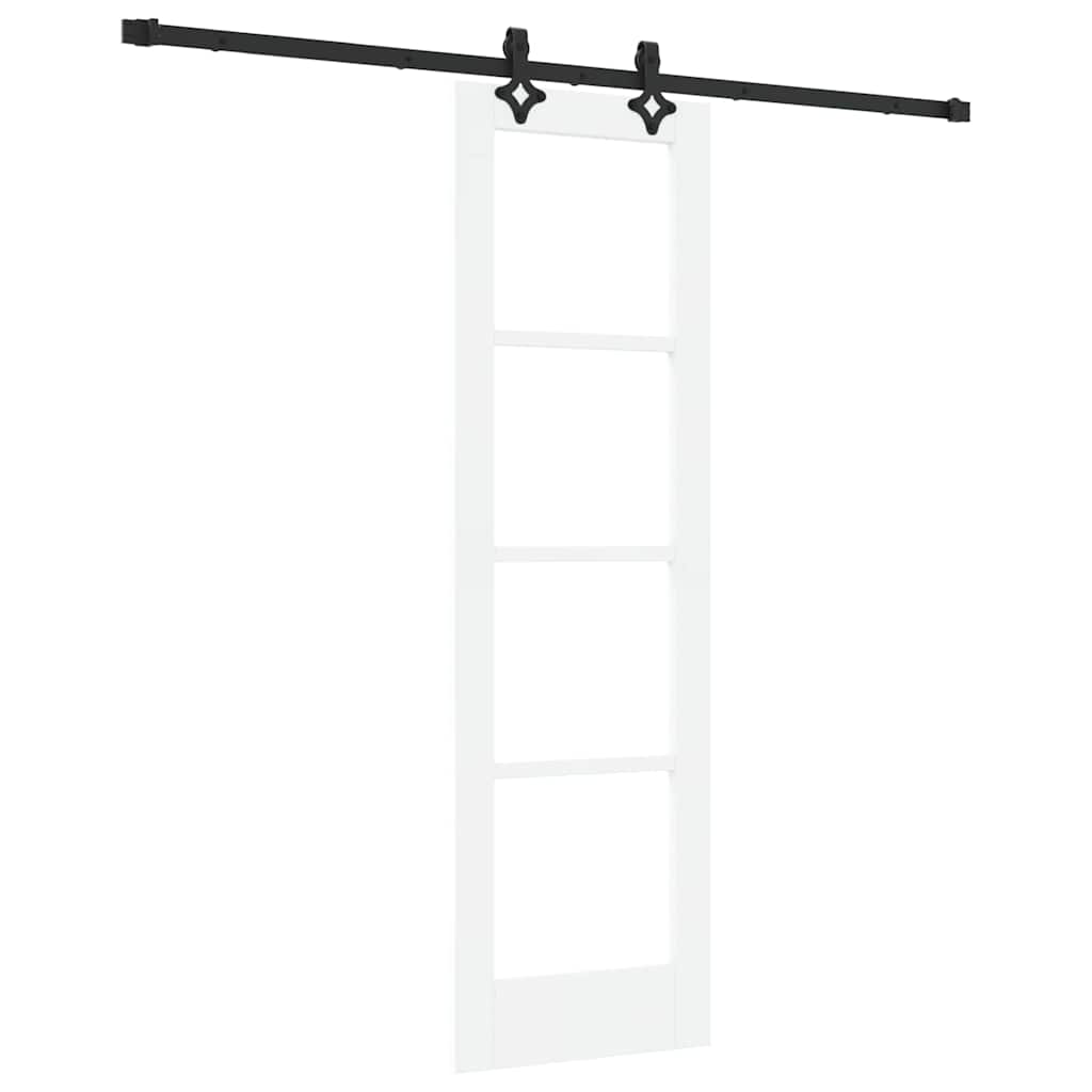 vidaXL Συρόμενη Πόρτα ORKDAL 61 x 198,5 εκ. Λευκό και Μαύρο