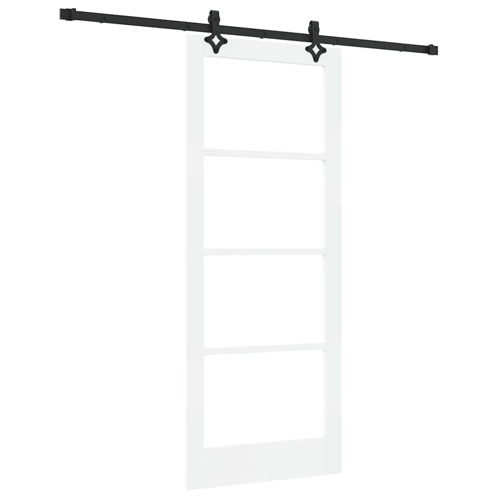 vidaXL Συρόμενη Πόρτα ORKDAL 83 x 202 εκ. Μασίφ ξύλο πεύκου και γυαλί