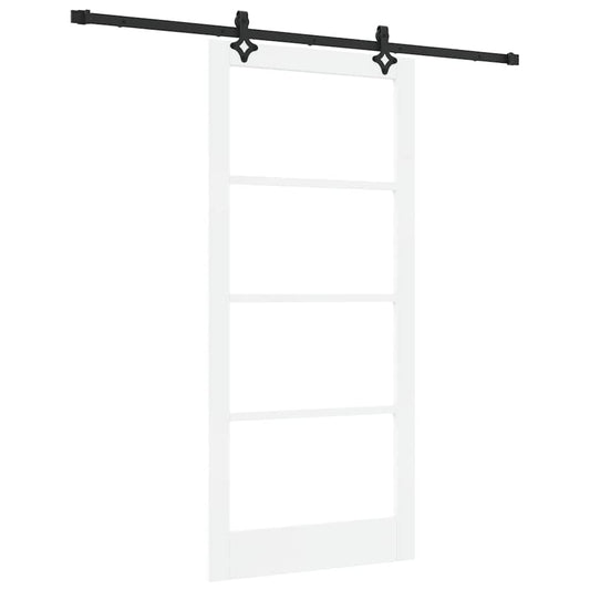 vidaXL Συρόμενη Πόρτα ORKDAL 93 x 202 cm Μασίφ ξύλο πεύκου και γυαλί